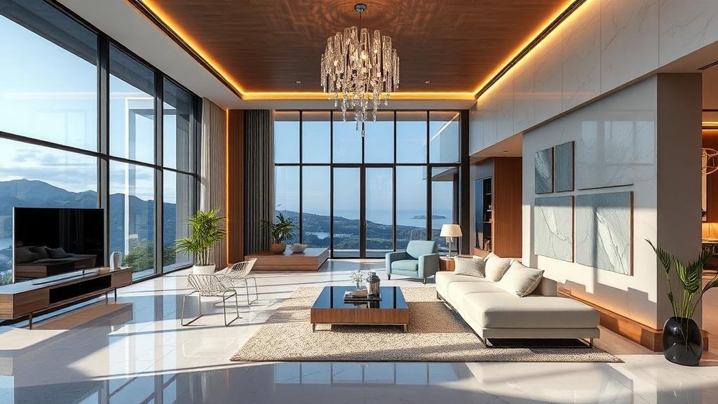 Moderne Luxus-Innenarchitektur.. Smarte Systeme, Nachhaltigkeit und Lebenszyklus