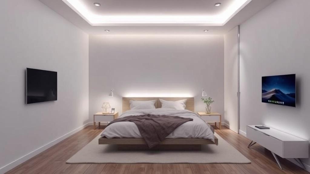 Minimalistische Schlafzimmerideen.. Technik im Schlafzimmer