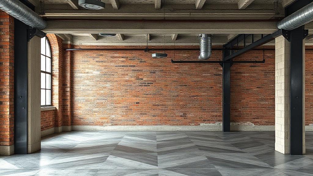 Industrial Style – Sichtbeton, Backstein und Metallakzente. Böden, Decken und Wände als Gesamtsystem