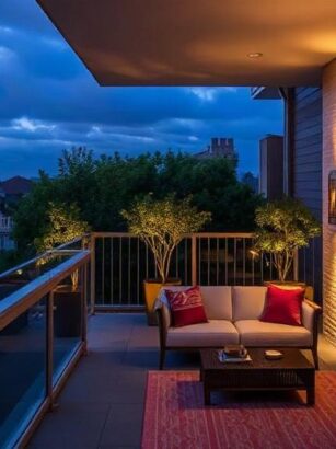 Wie Licht auf Balkon und Terrasse Räume formt