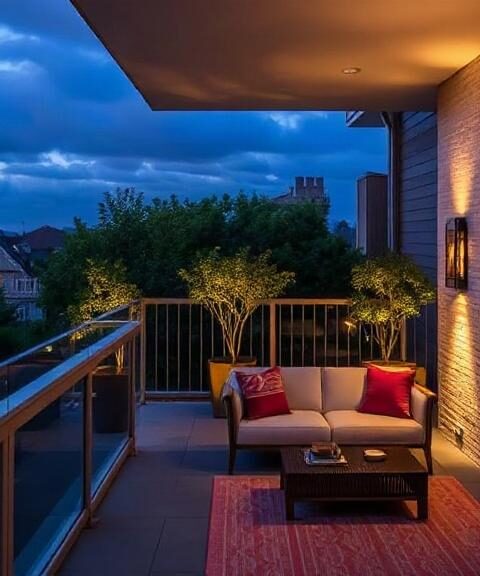 Wie Licht auf Balkon und Terrasse Räume formt